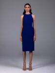 indigo blue midi dress