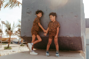 Leopard two-piece kid's clothing