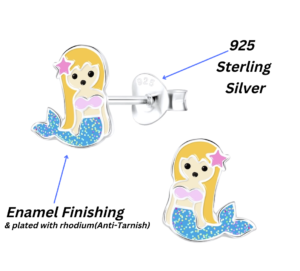 mermaid girls earrings