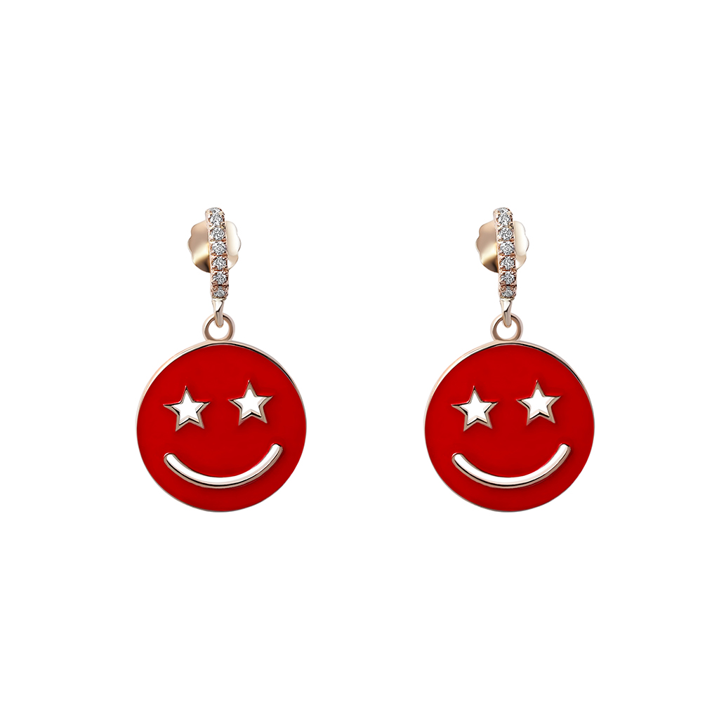 Earrings Emoji Collection Red